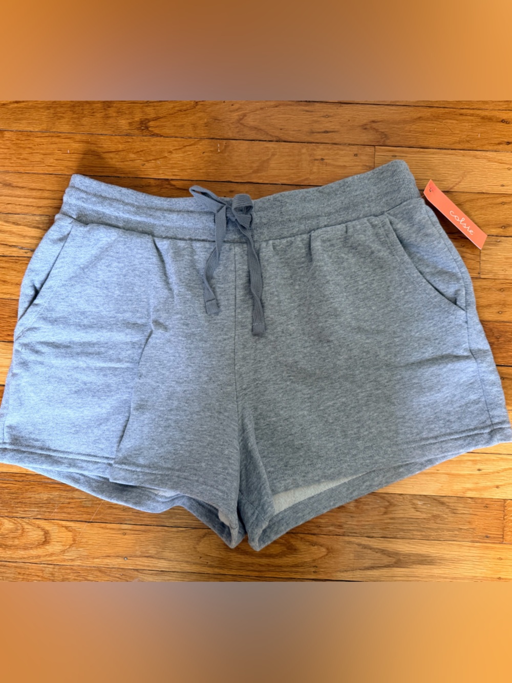 Colsie Women's Heather Gray Cozy Lounge Shorts with Drawstring